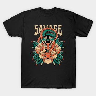 Snake Traditional Tattoo Vintage T-Shirt